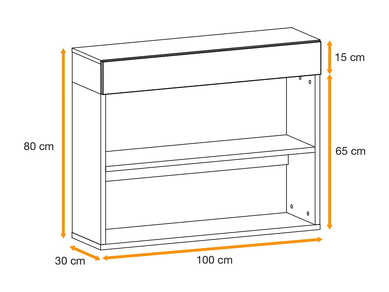 Mobile ingresso 100x190cm sospeso con pensili a giorno e specchi design moderno rovere e nero IP4