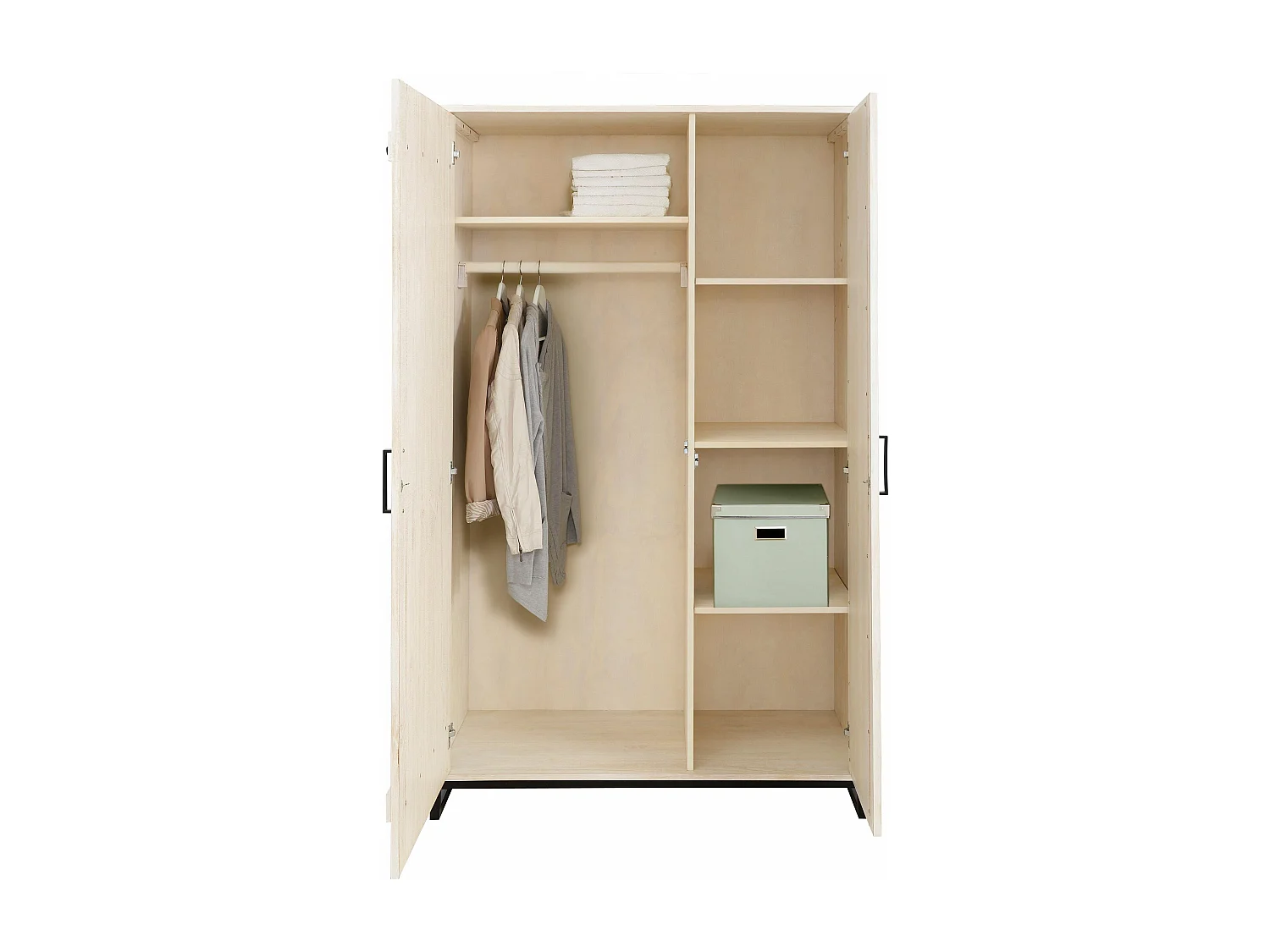 Santo | Armoire avec porte miroir en blanc