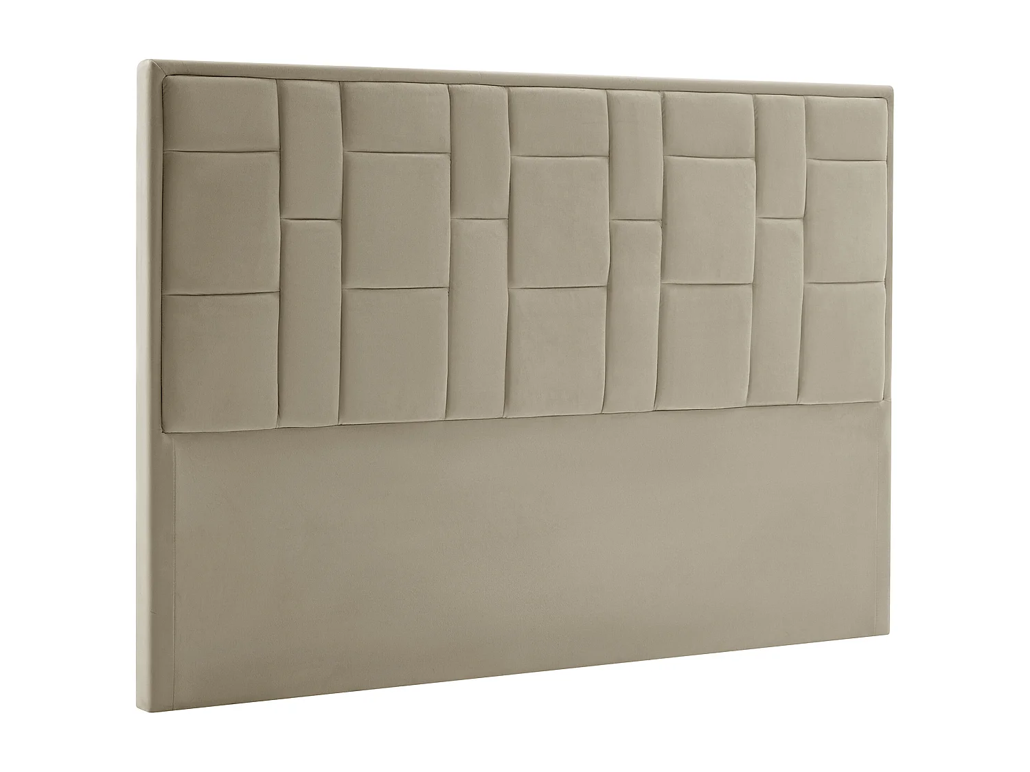 Tête de lit 180 cm - Velours - Taupe - HERMINE