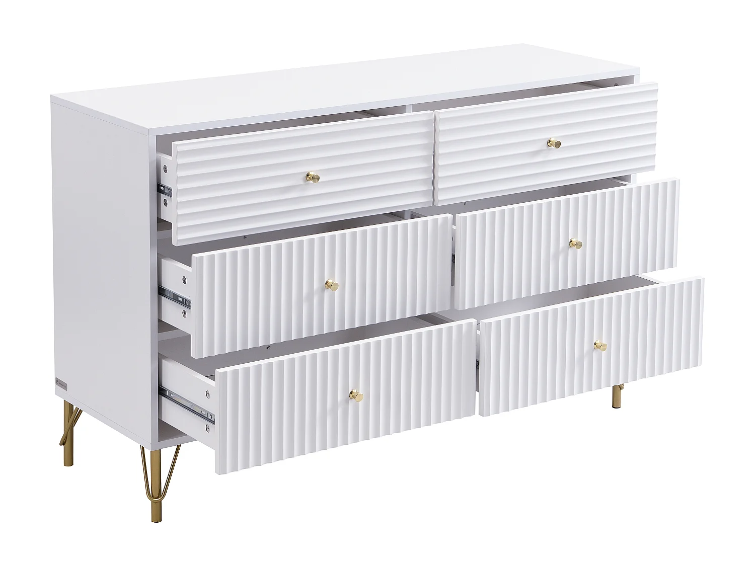 Comò 6 cassetti Bianco - LUREO