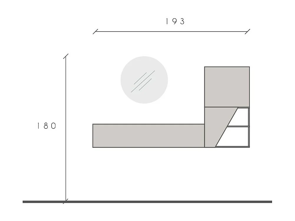 Mobile per ingresso con attaccapanni 138x165 cm bianco lucido IL15