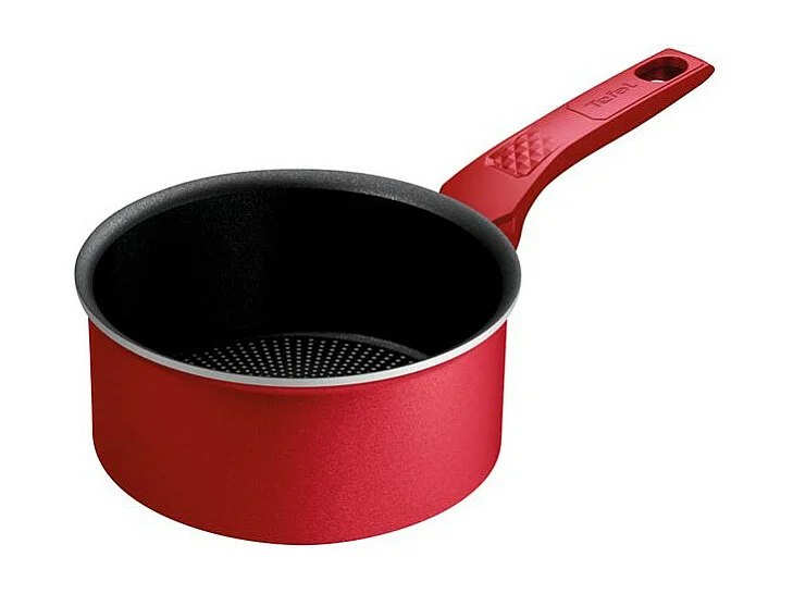 Casserole Expert Quotidienne 16cm 1.5L Rouge Tefal - Antiadhésif Titanium - Fabriqué en France
