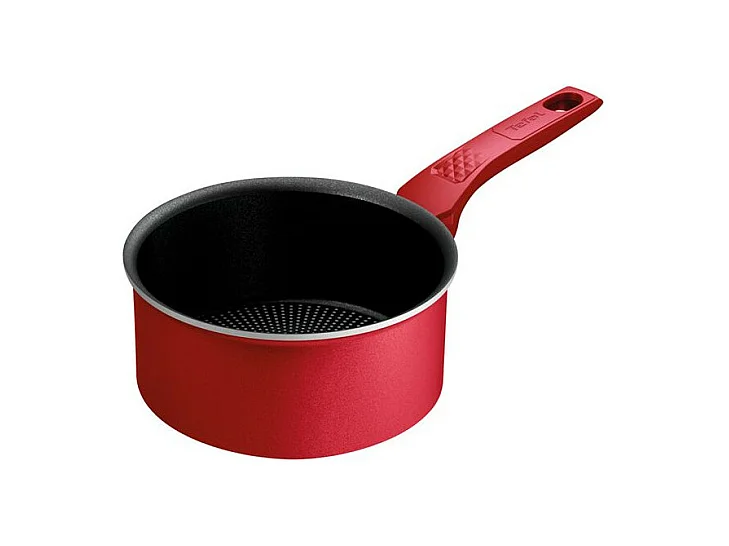 Casserole Expert Quotidienne 16cm 1.5L Rouge Tefal - Antiadhésif Titanium - Fabriqué en France