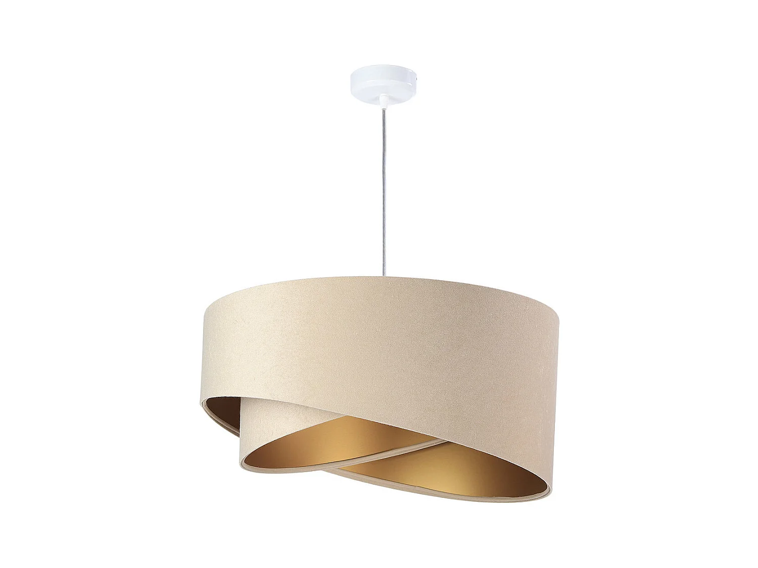 Suspension Galaxy Velour Beige Gold