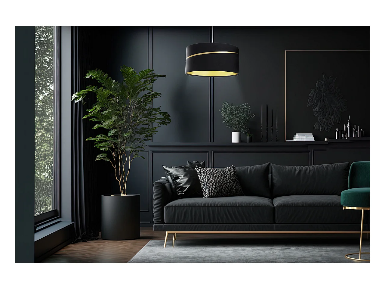 Suspension Swing doré Ø40cm