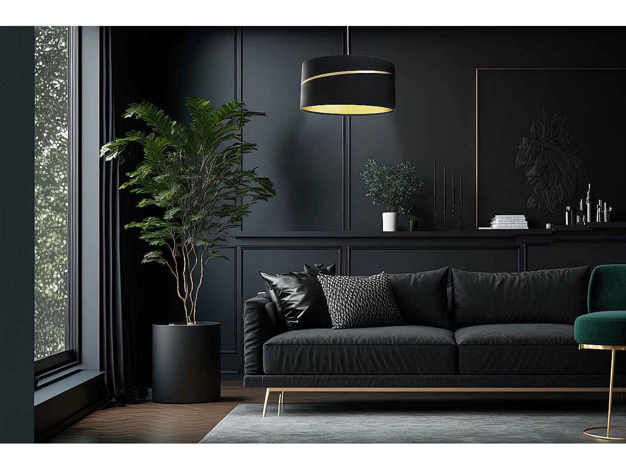 Suspension Swing doré Ø40cm