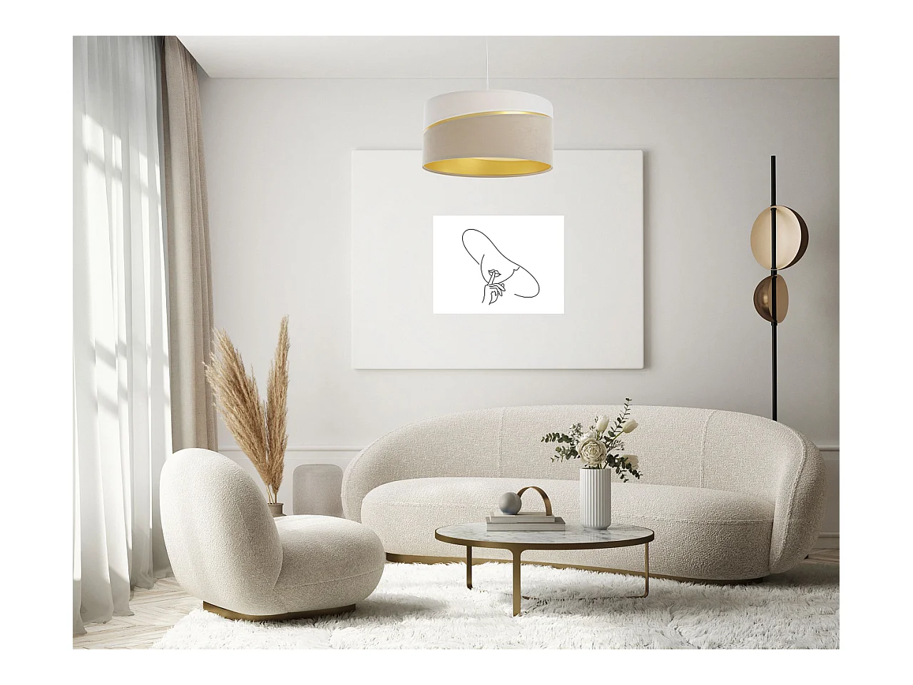 Suspension Swing doré Ø40cm