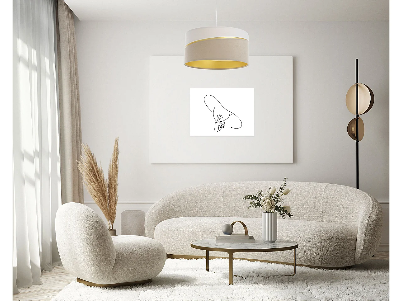 Suspension Swing doré Ø40cm