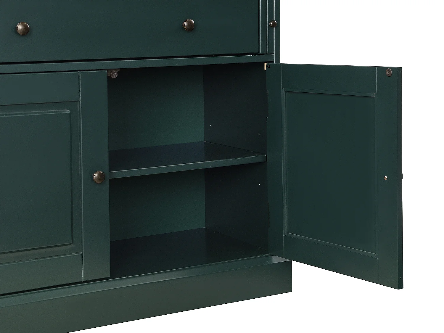 Secrétaire en pin et MDF - Vert foncé - CLEORE