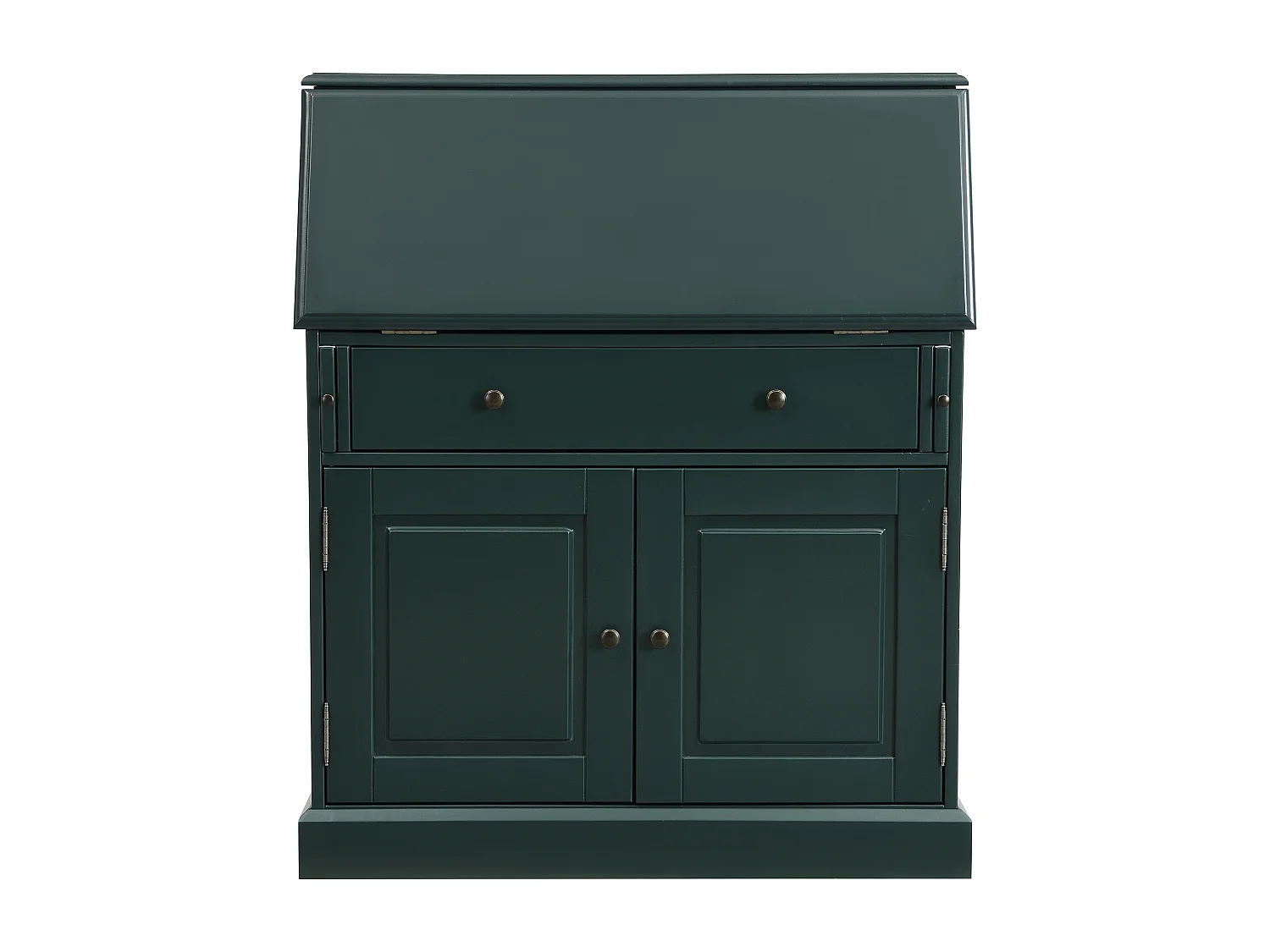 Secrétaire en pin et MDF - Vert foncé - CLEORE