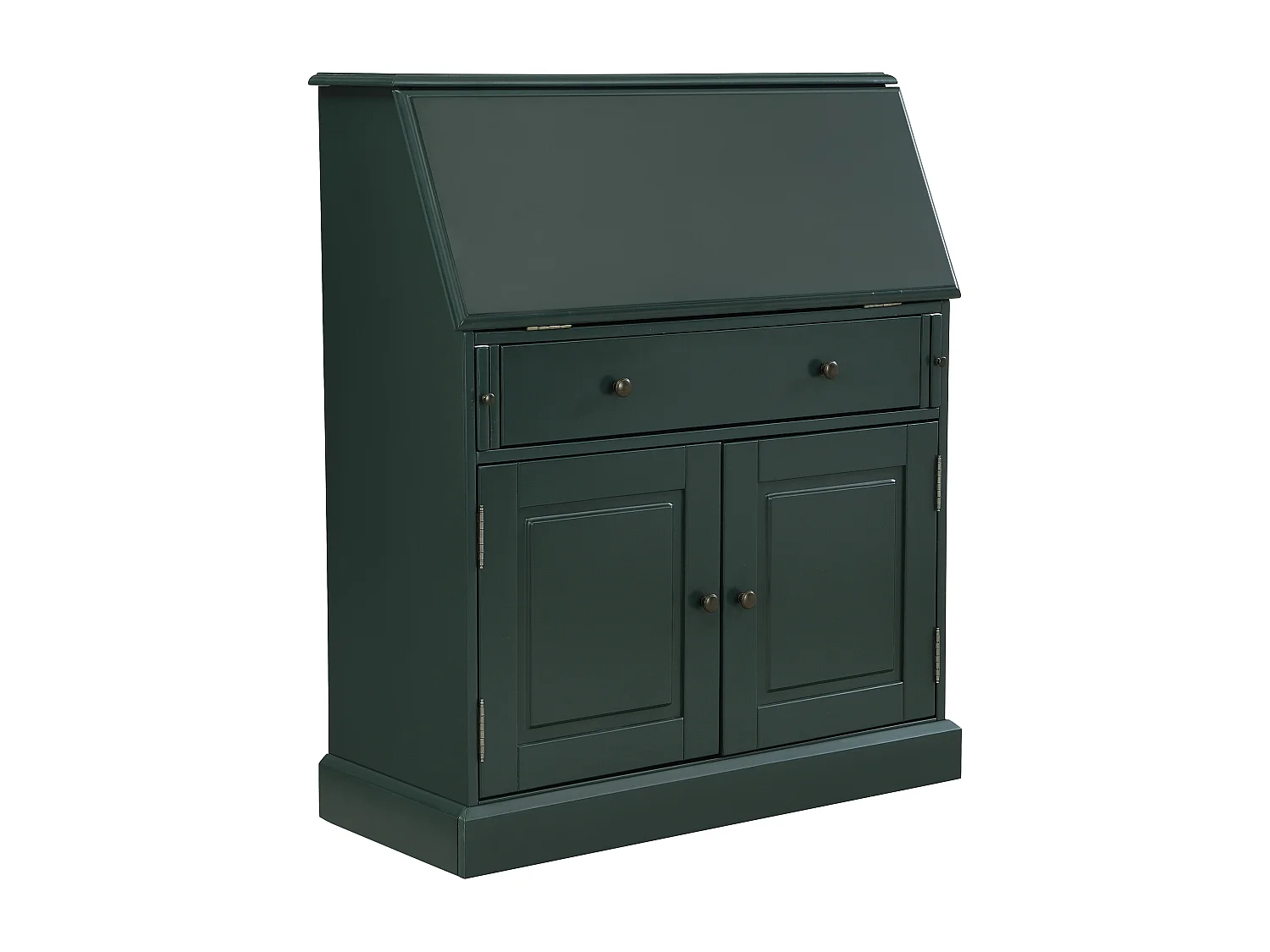 Secrétaire en pin et MDF - Vert foncé - CLEORE