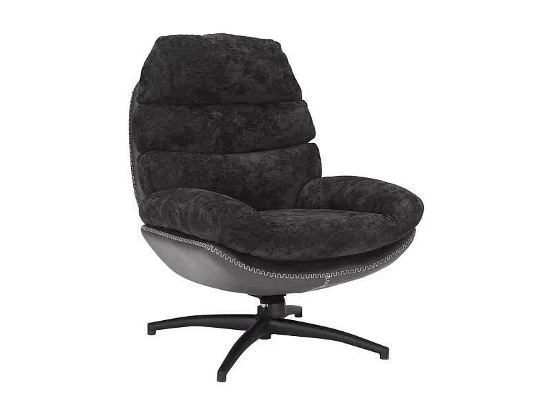 Fauteuil Giselle/Tissu/noire