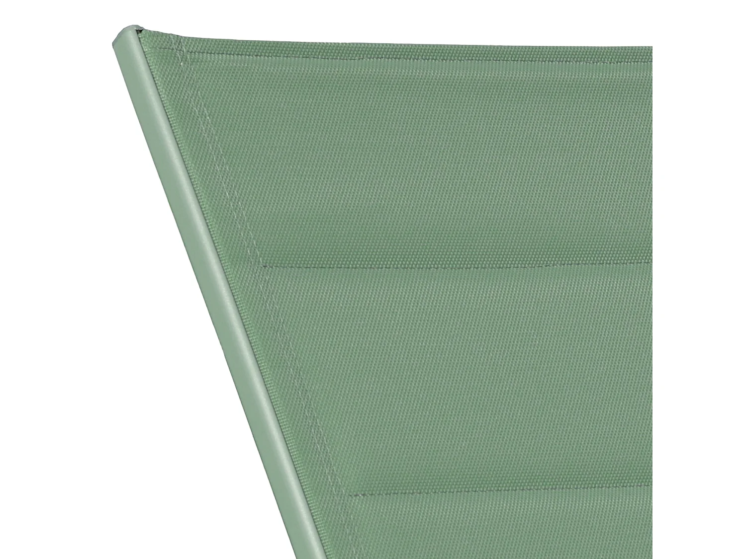 Set 2 bains de soleil et table d'appoint BARBADOS en textilène vert sauge - aluminium vert sauge - HAPPY GARDEN