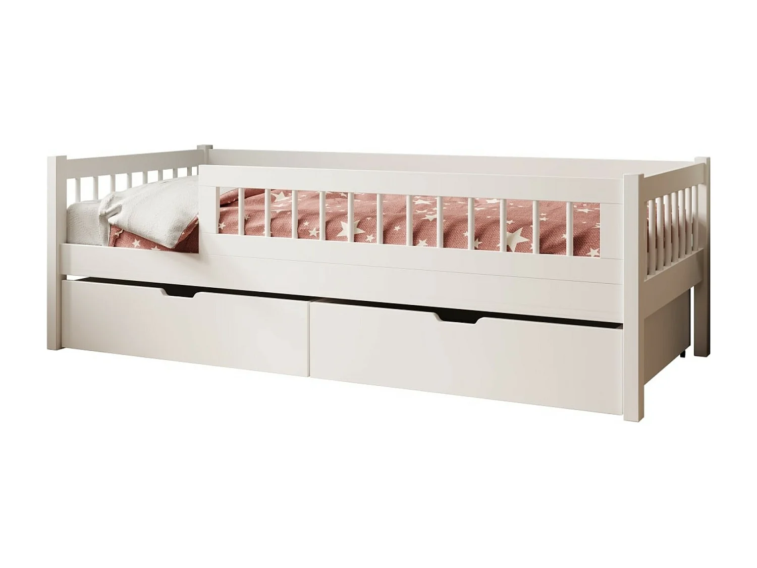 Letto Lora (80x180)/materasso incluso/bianco