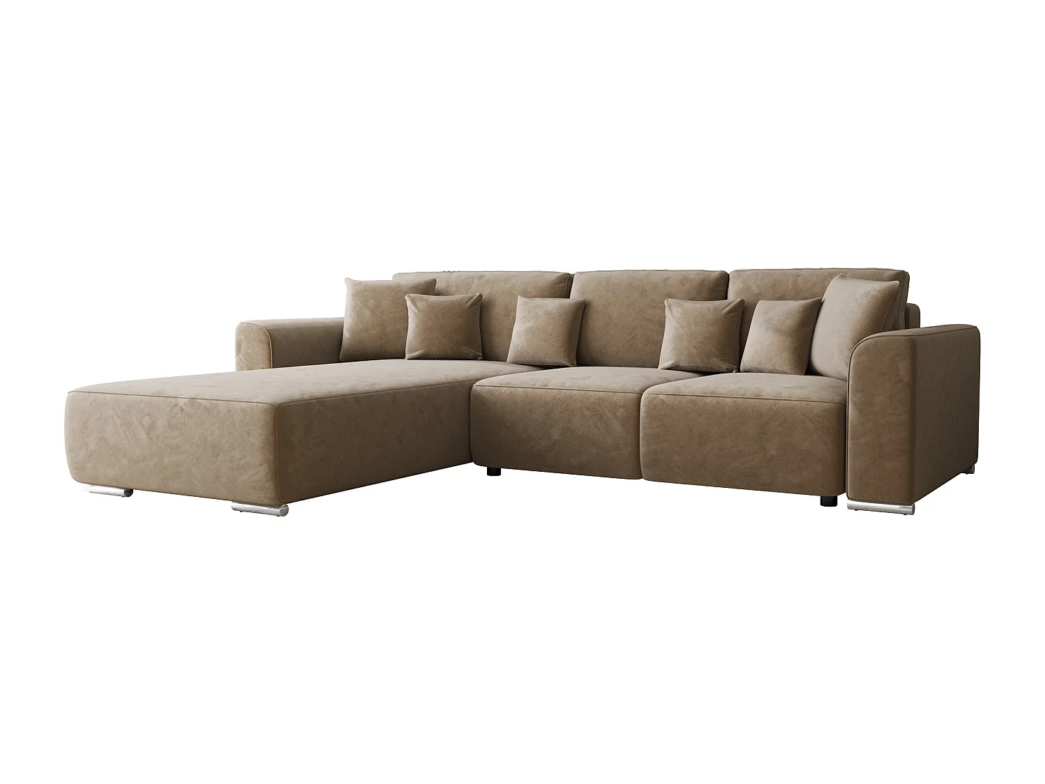 BEDANTE Ecksofa mit Schlaffunktion GUSTO L Monolith 09 Links
