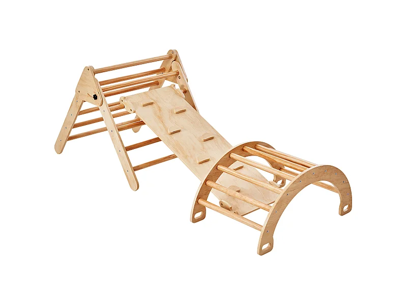 5-In-1-Pikler-Dreieck-Set SucceBuy, Montessori-Kletterspielzeug für Kleinkinder, Holz