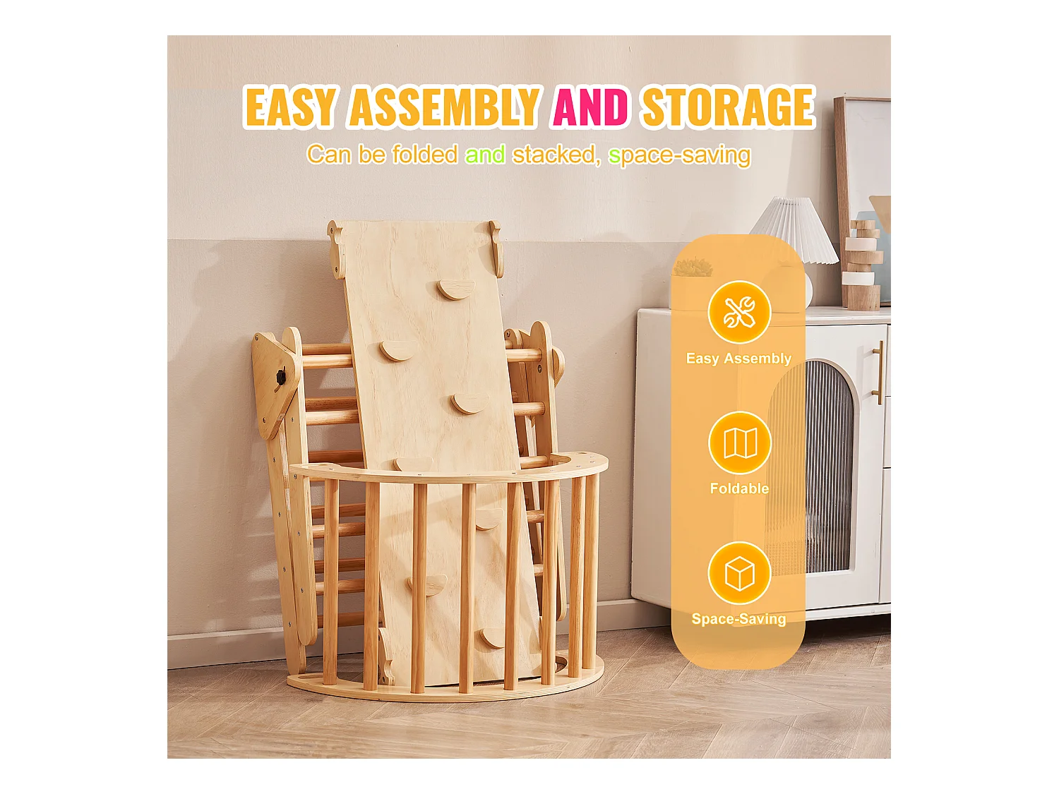 Ensemble de Triangles SucceBuy Pikler 5 En 1 de SucceBuy , Jouets D'escalade Montessori pour Tout-petits, Bois