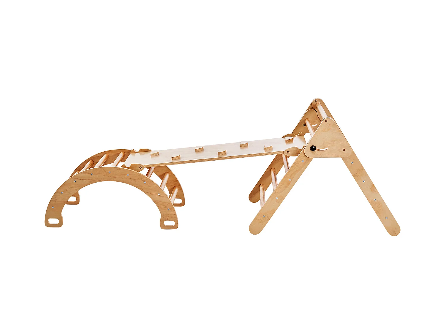 Ensemble de Triangles SucceBuy Pikler 5 En 1 de SucceBuy , Jouets D'escalade Montessori pour Tout-petits, Bois
