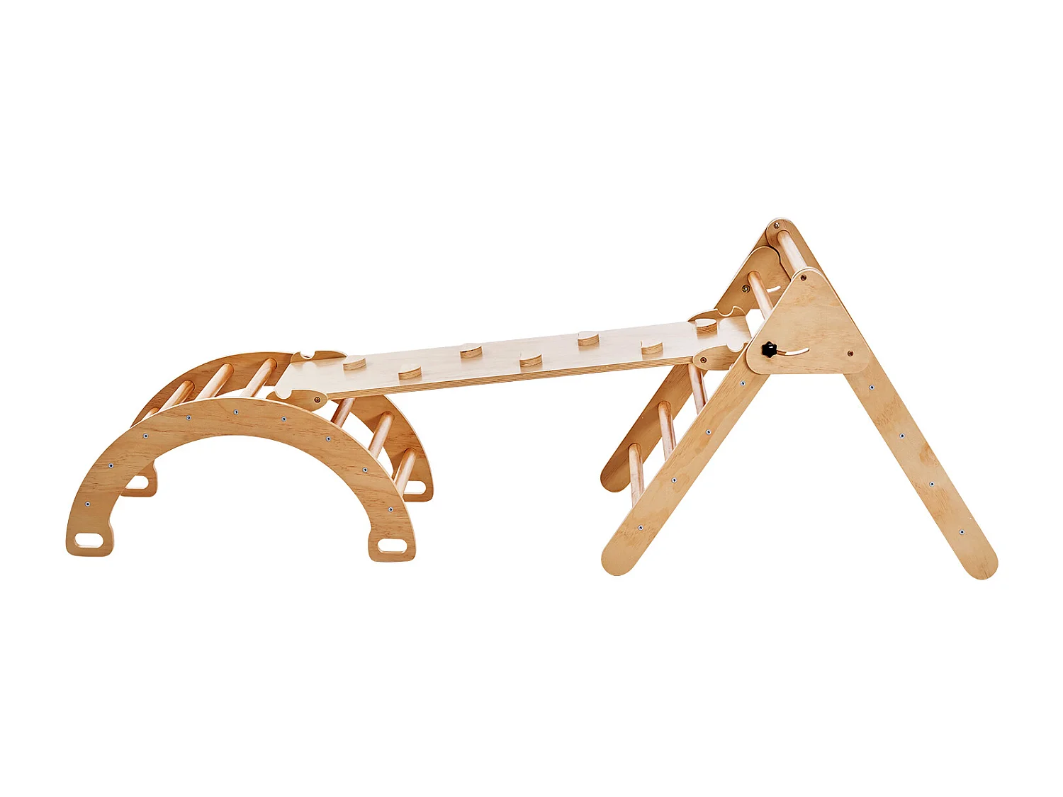 Ensemble de Triangles SucceBuy Pikler 5 En 1 de SucceBuy , Jouets D'escalade Montessori pour Tout-petits, Bois