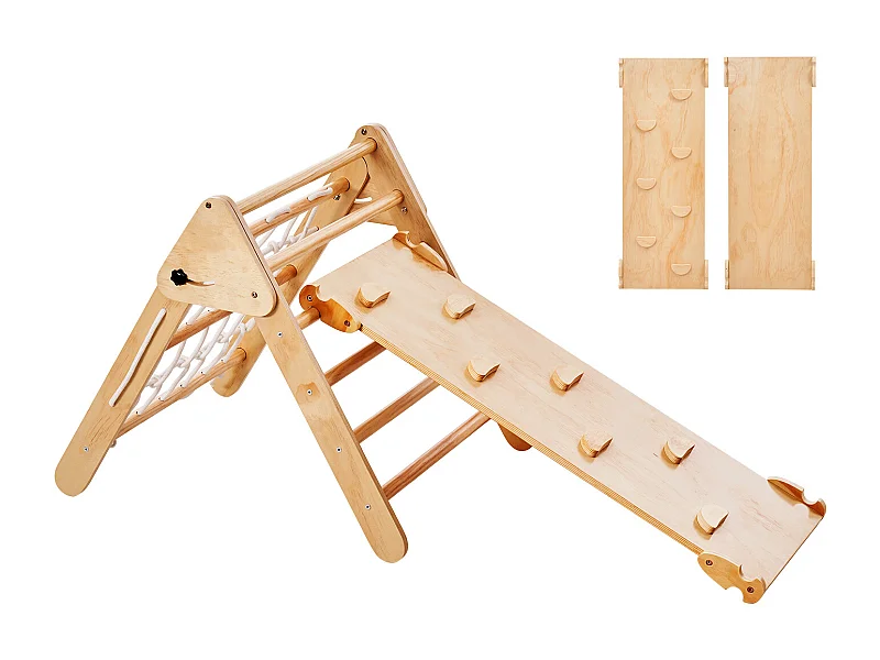 Juego de Triángulos Pikler 4 En 1SucceBuy: Juguetes de Escalada Montessori para Niños de 1 a 3 Años