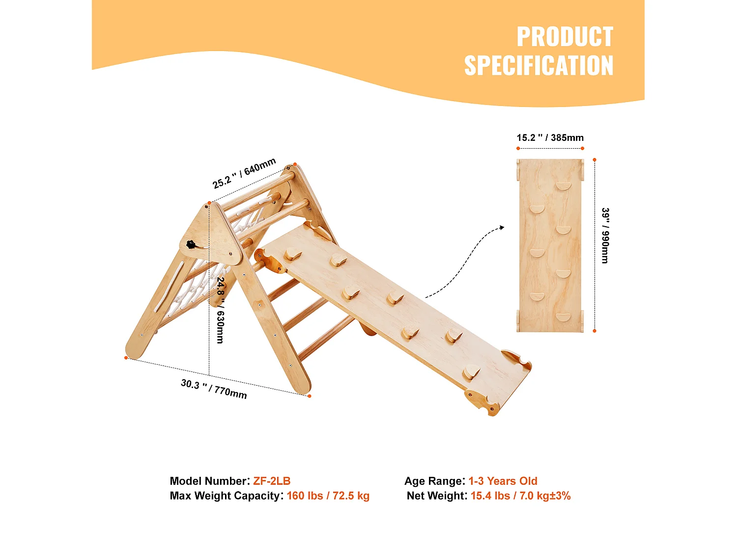 4-In-1-Pikler-Dreieck-Set SucceBuy, Montessori-Kletterspielzeug für Kleinkinder von 1–3 Jahren
