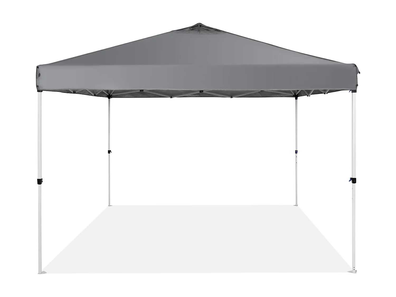 Tonnelle Pop-Up SucceBuy 304,8x304,8 Cm Tonnelle Auvent Jardin Bâche Enduit Argenté PU 250D Sac à Roulettes Portable 4 Sacs