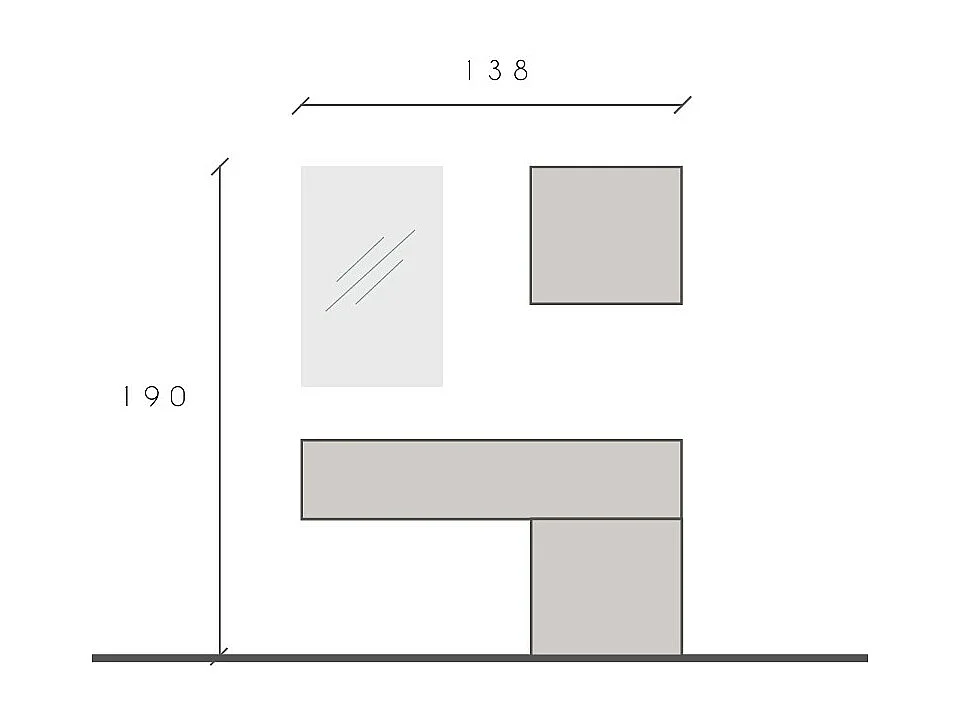 Mobile ingresso salvaspazio 138x190 cm bronzo IL4