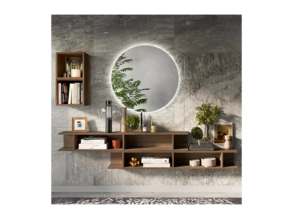 Mobile per ingresso con mensole 170x180 cm noce IL6