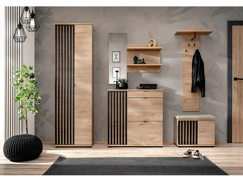 Mobile ingresso moderno rovere e nero 230x202 IP28