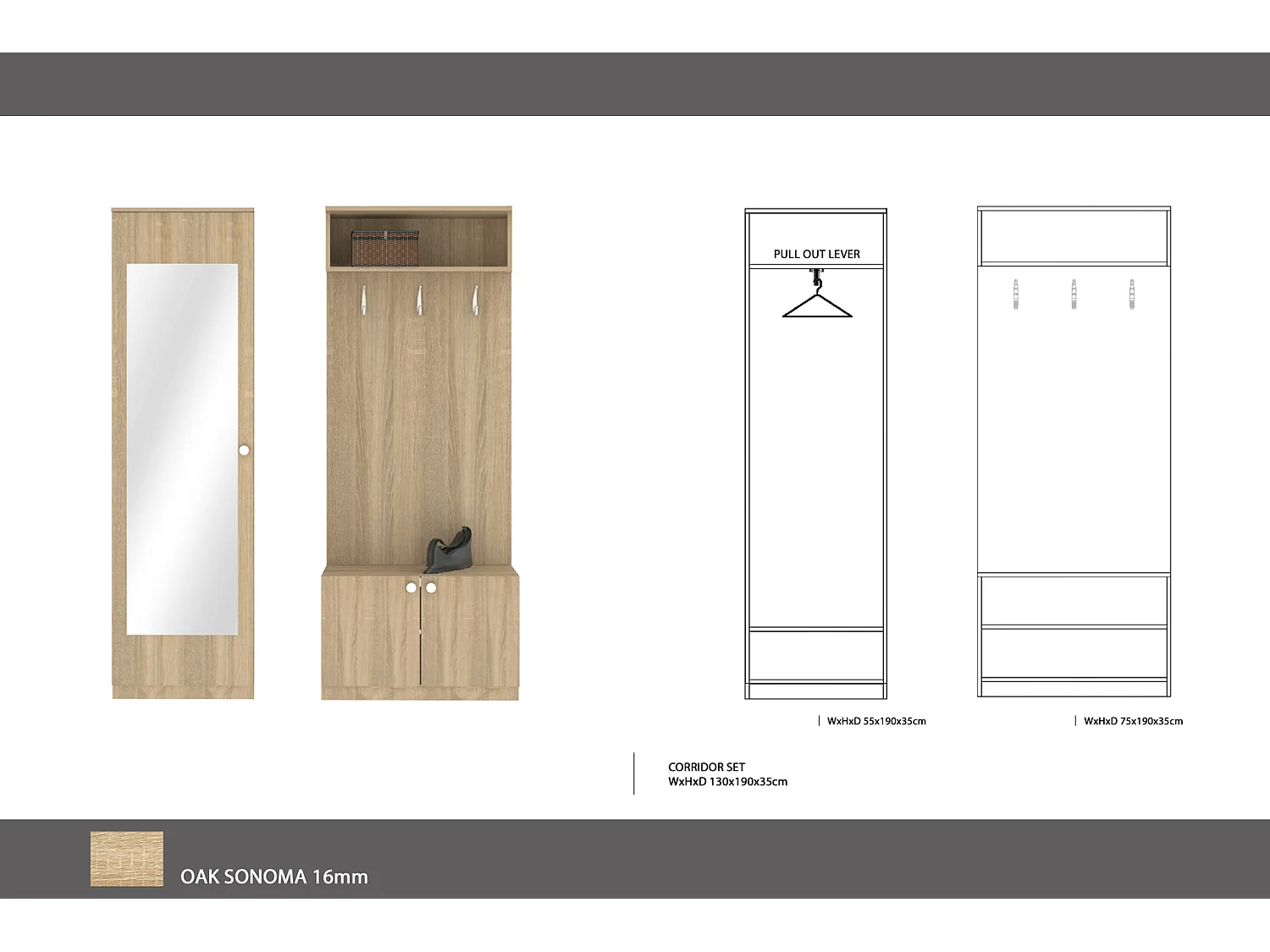 Mobile guardaroba per ingresso moderno IG9