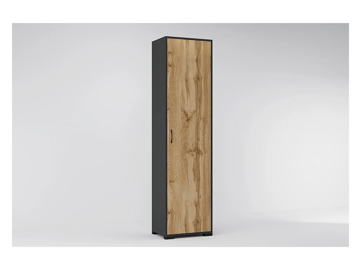 Set mobile ingresso salvaspazio con appendiabiti e scarpiera in rovere e grigio IG22