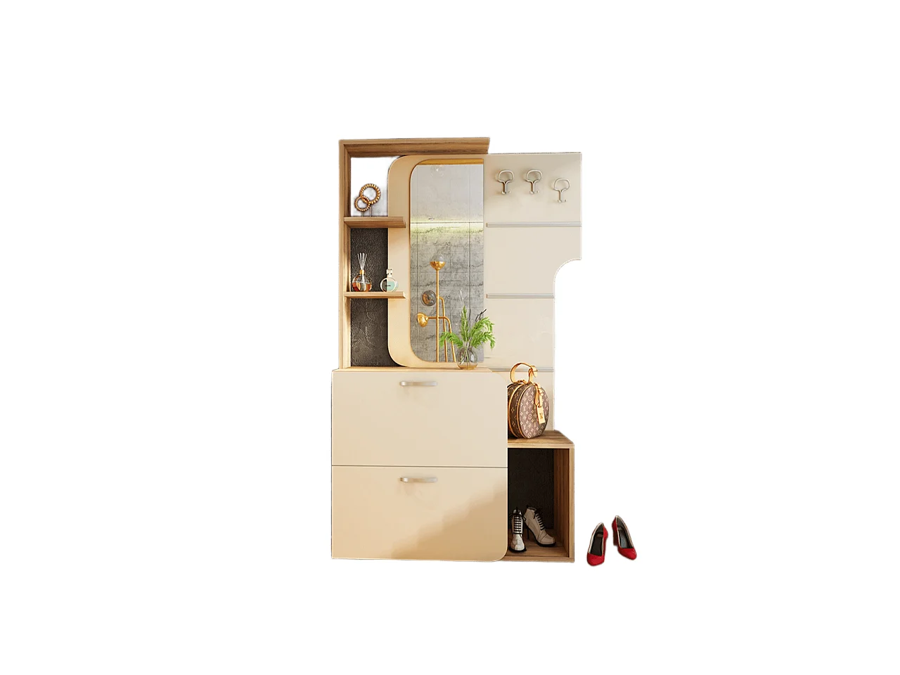 Mobile ingresso 115,5x190,5 rovere naturale e cashmere IU20