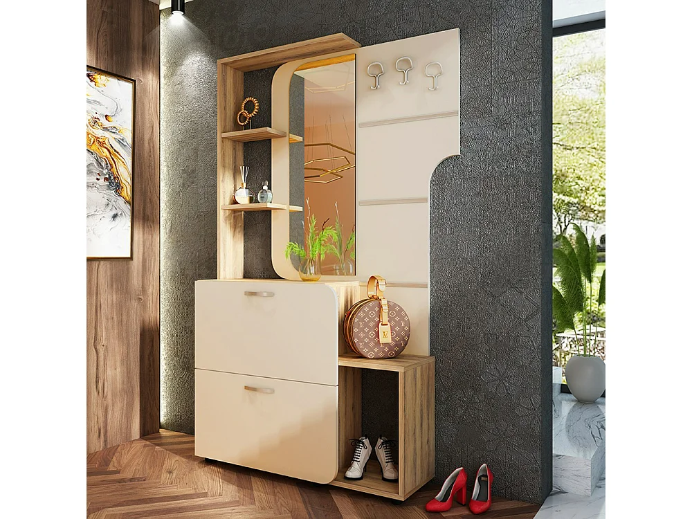 Mobile ingresso 115,5x190,5 rovere naturale e cashmere IU20