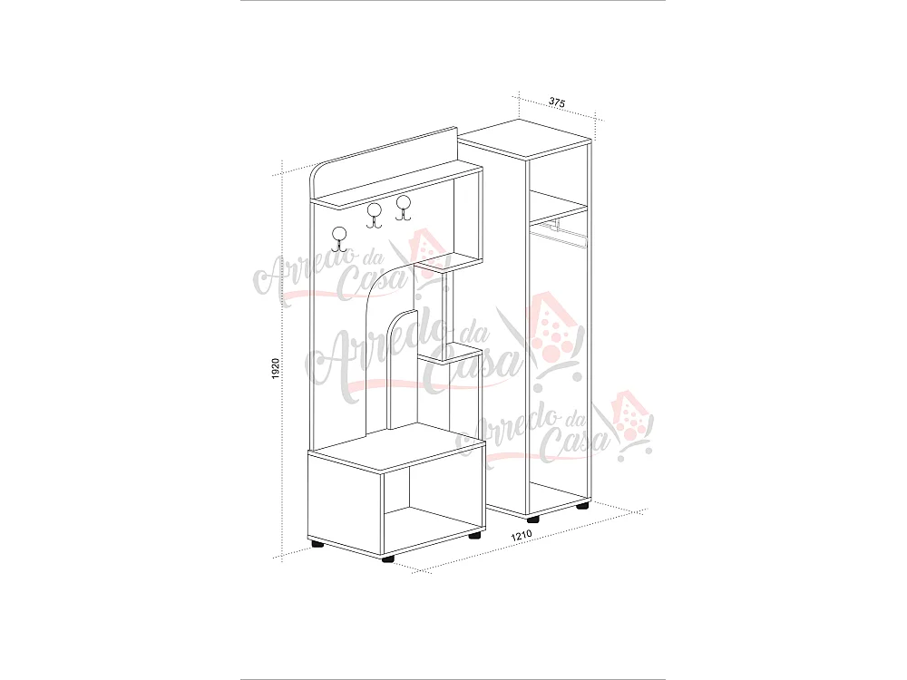 Mobile scarpiera da ingresso con specchio 121x192 rovere scuro e grigio IU25