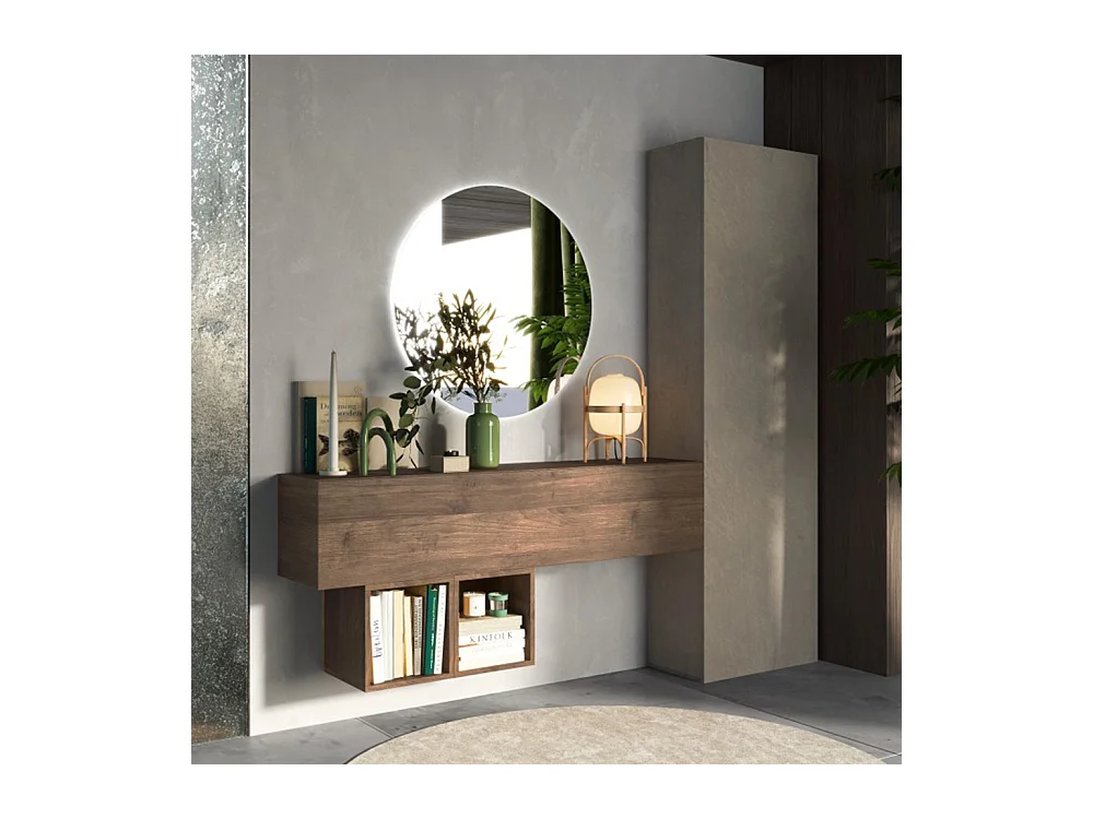 Mobile ingresso con armadietto 193x186 cm argilla e noce IL8