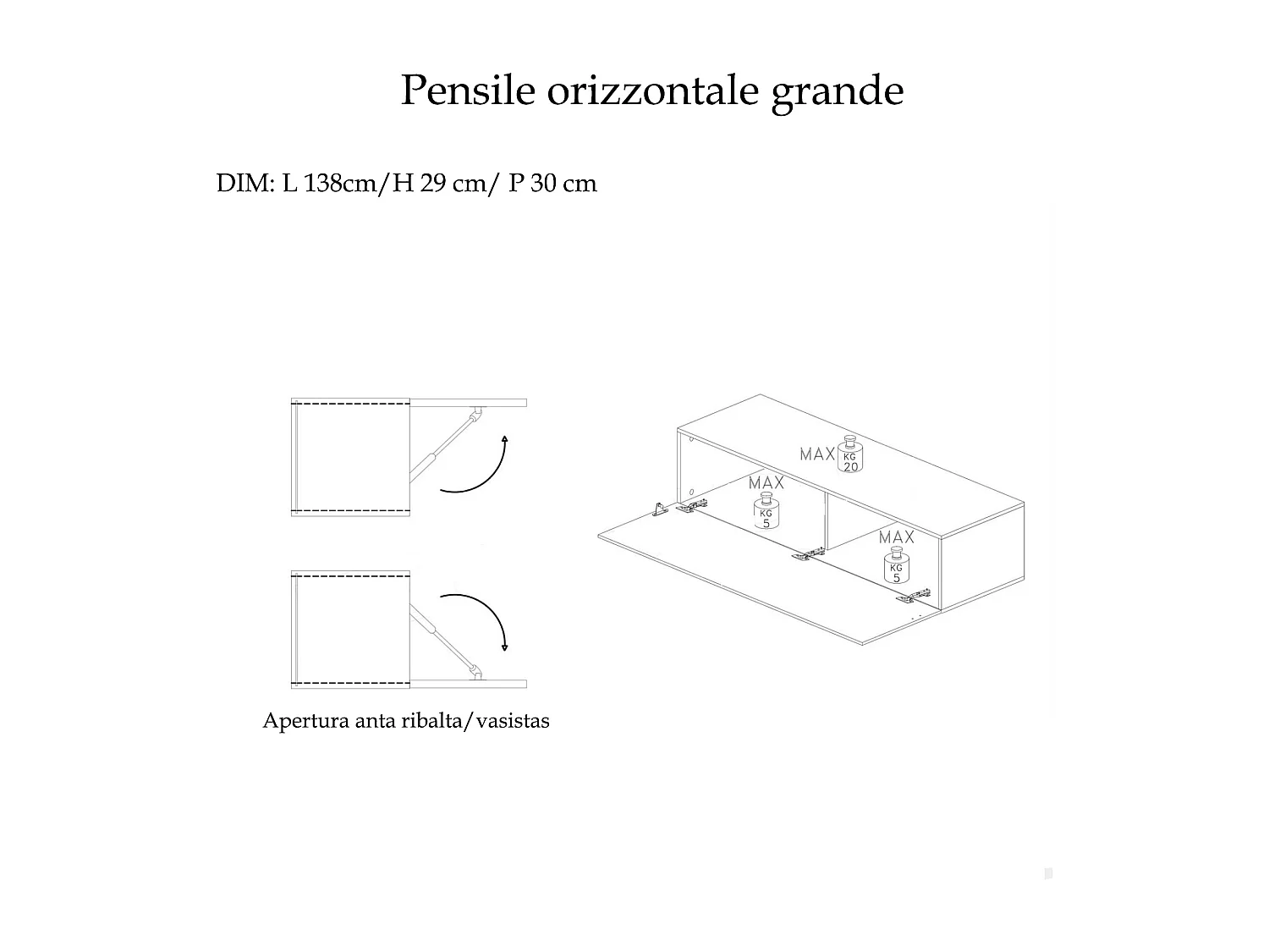 Mobile ingresso con armadietto 193x186 cm argilla e noce IL8