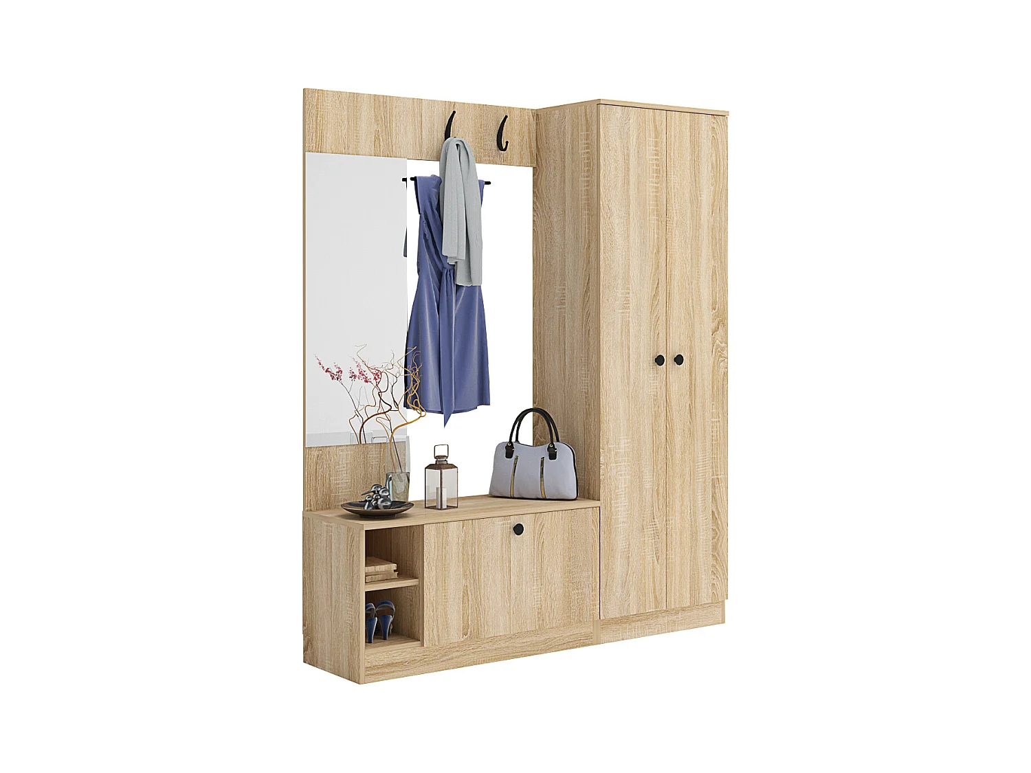 Mobile ingresso armadio a due ante 140x170 rovere IMG2