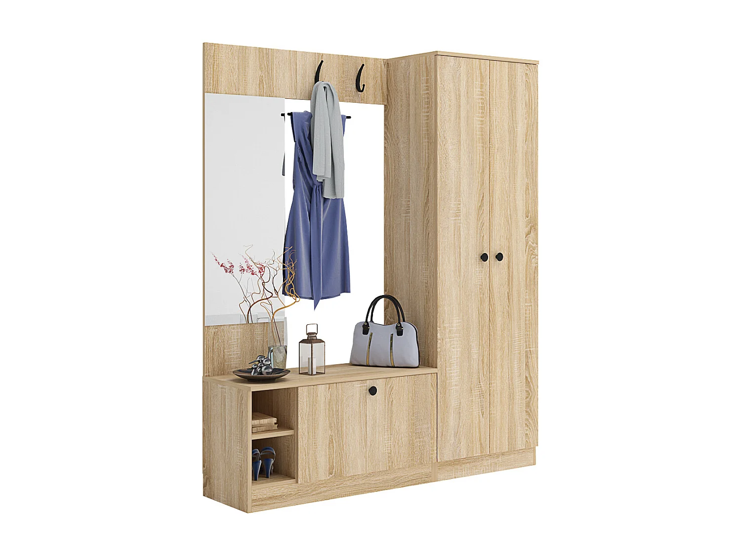 Mobile ingresso armadio a due ante 140x170 rovere IMG2