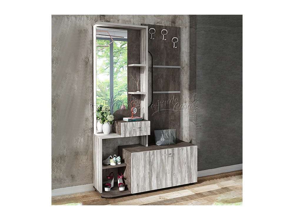 Mobile ingresso moderno 115x191 grigio cemento IU11