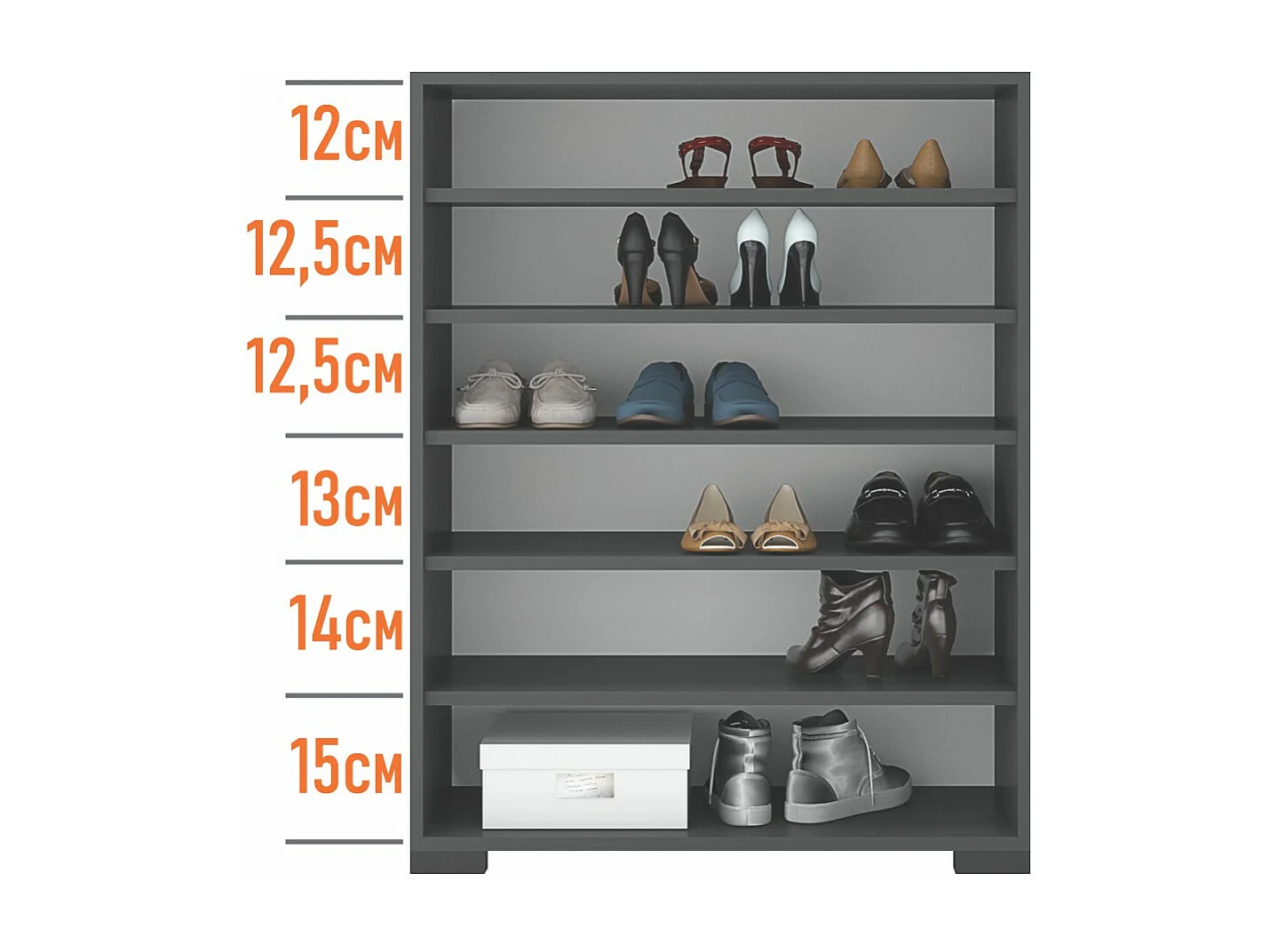 Scarpiera per ingresso con piccolo appendiabiti in rovere e grigio antracite IG24