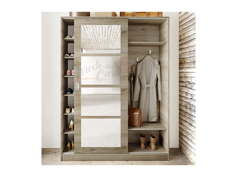 Mobile ingresso moderno con anta scorrevole 150x200 rovere chiaro II2