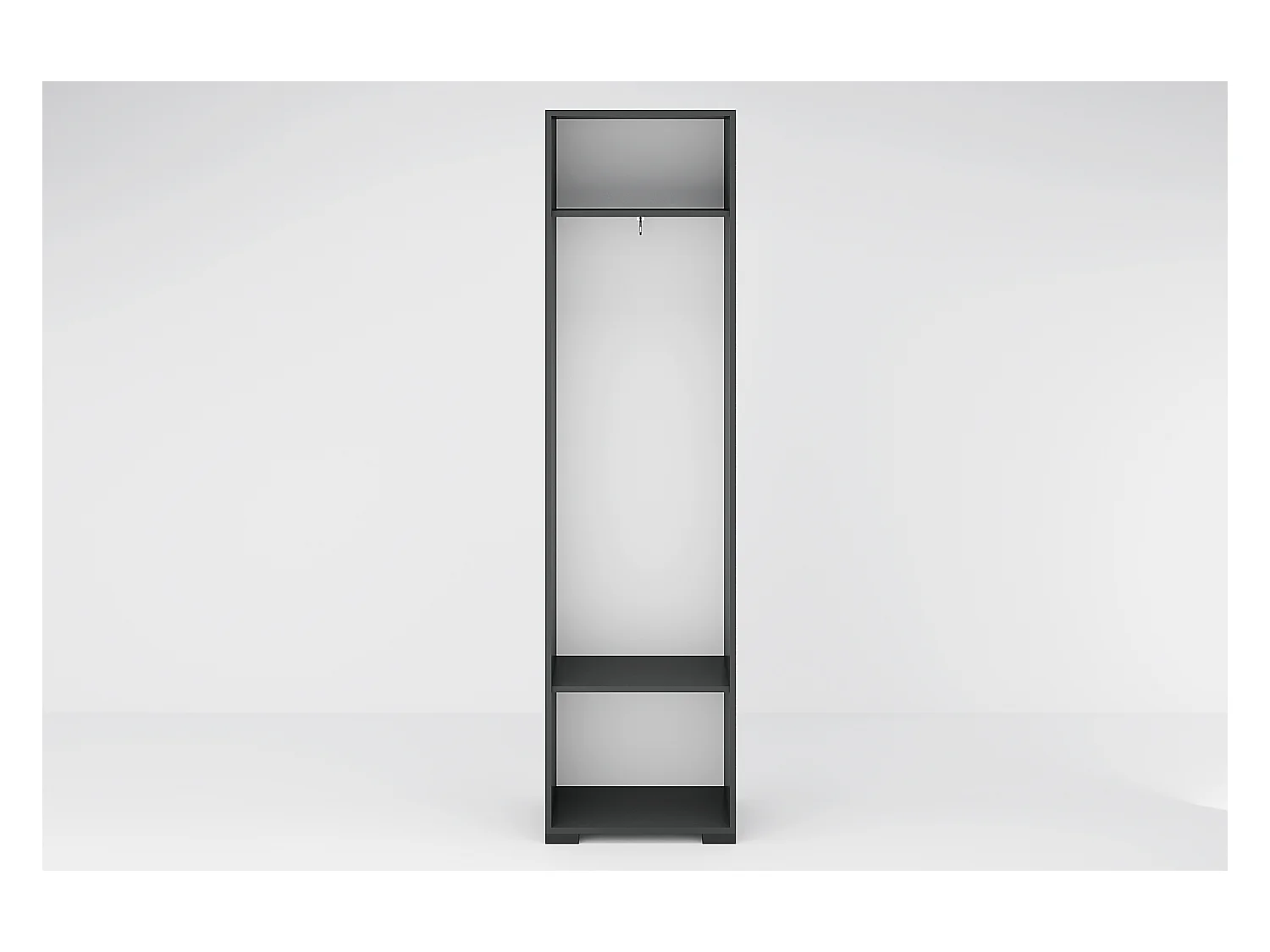 Set mobile ingresso con appendiabiti e specchio in rovere e grigio IG21