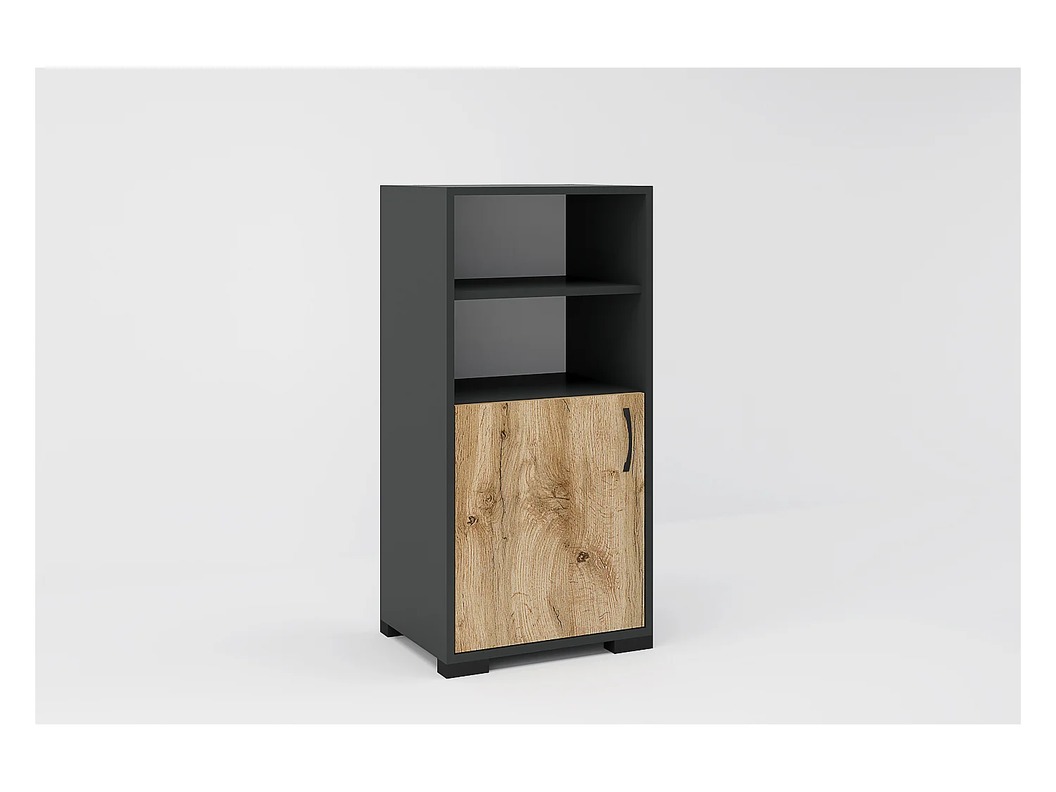 Set mobile ingresso con appendiabiti e specchio in rovere e grigio IG21