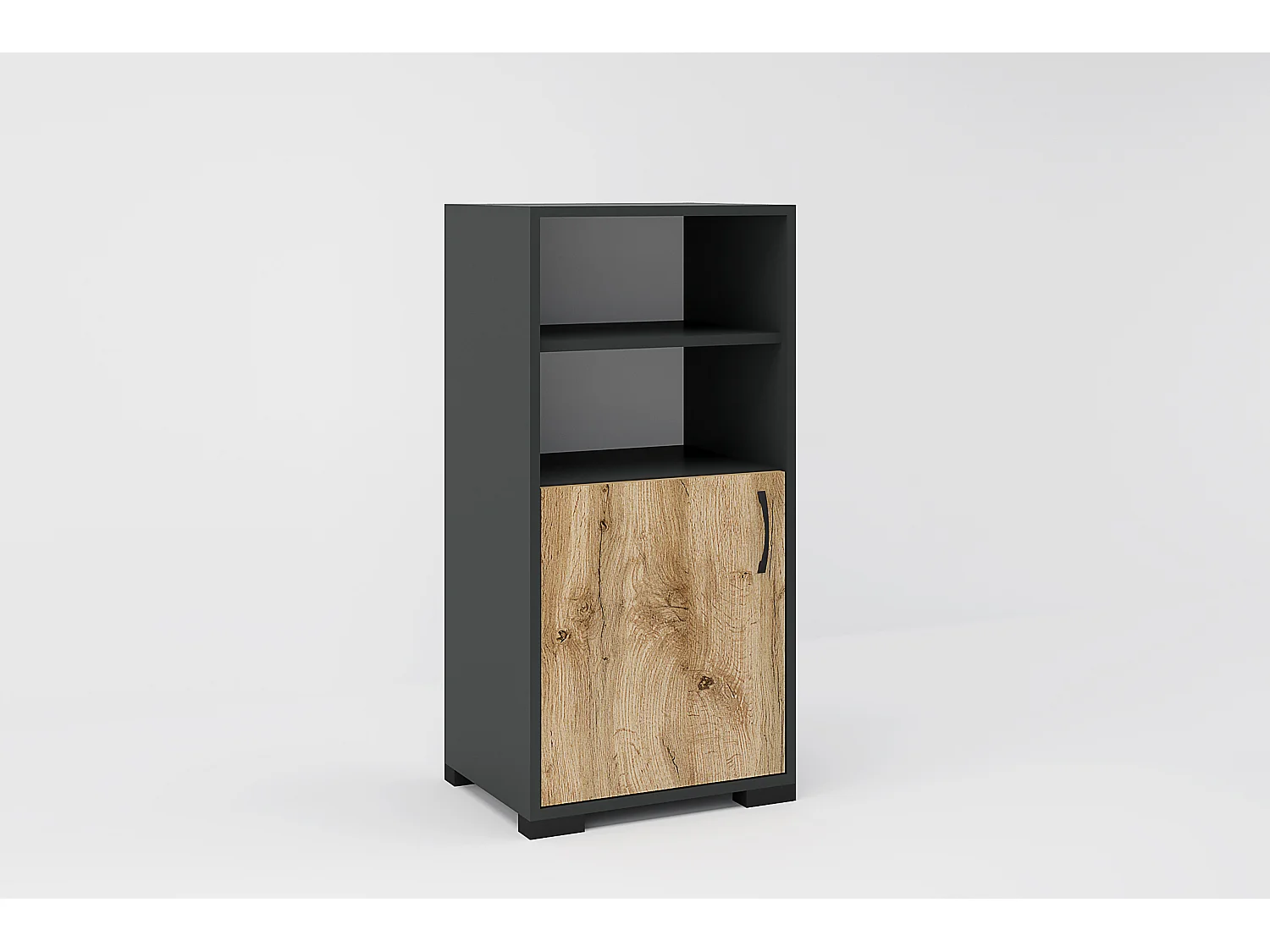 Set mobile ingresso con appendiabiti e specchio in rovere e grigio IG21