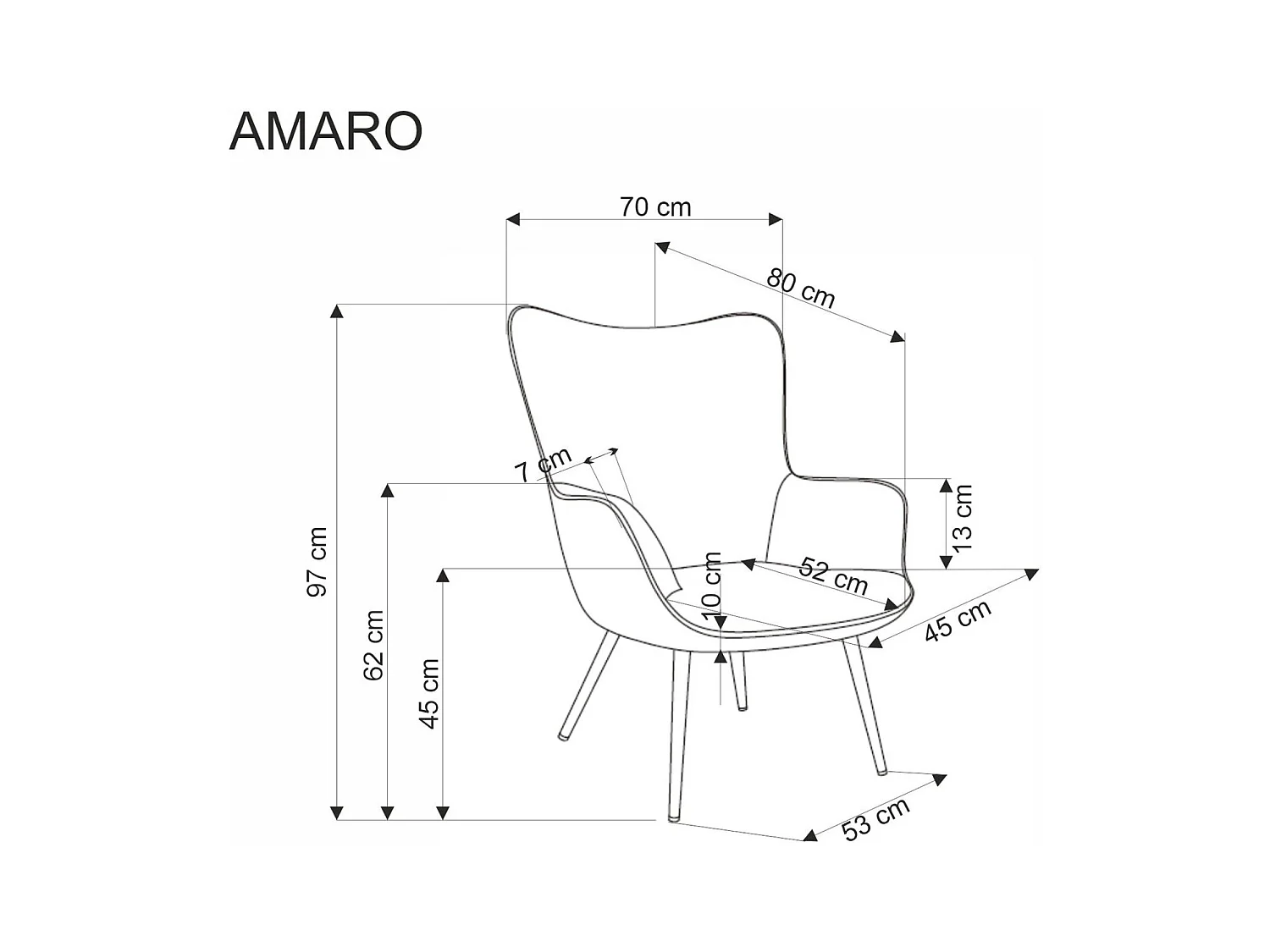 Relax Fauteuil Amaro G/Tissu/grise