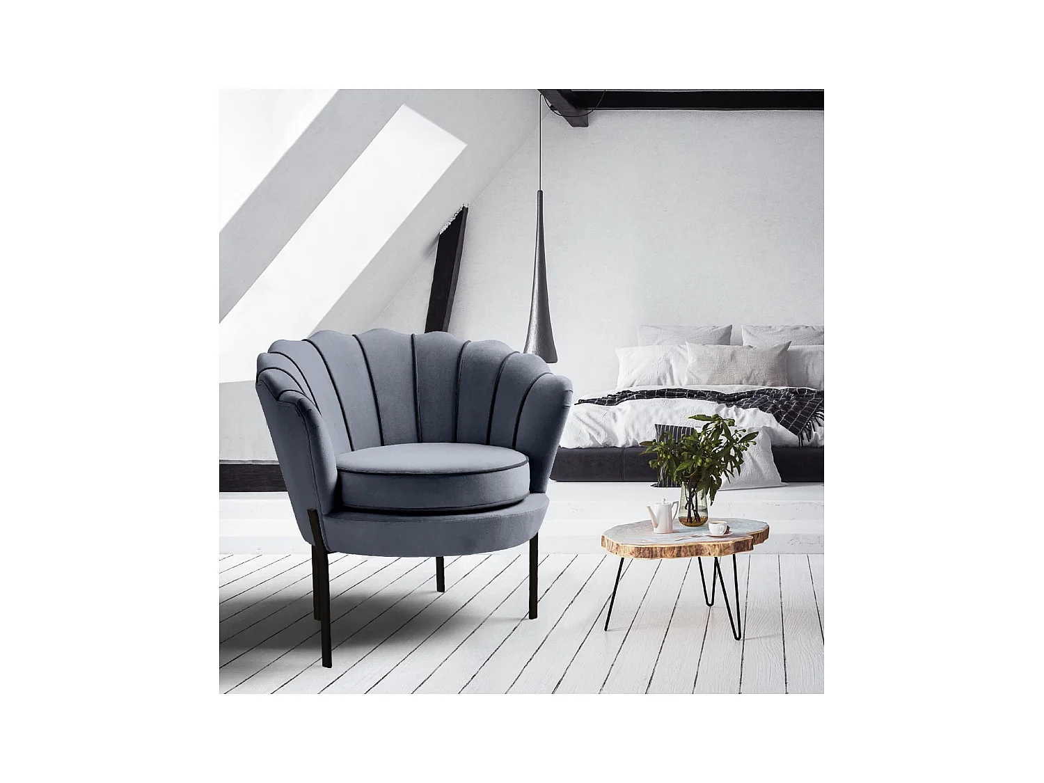 Relax Sessel Angelo/Stoffbezug/grau