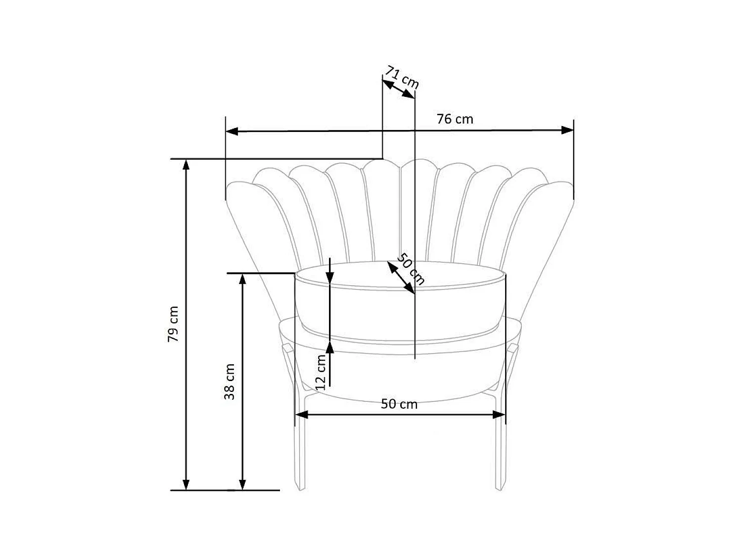 Relax Sessel Angelo/Stoffbezug/grau
