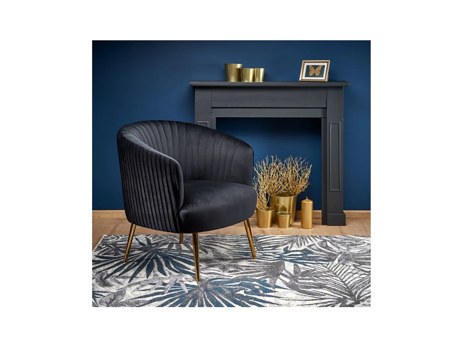 Relax Fauteuil Crown/Tissu/noire