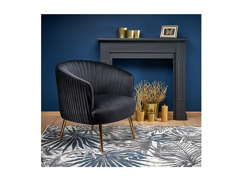 Relax Sessel Crown/Stoffbezug/Schwarz