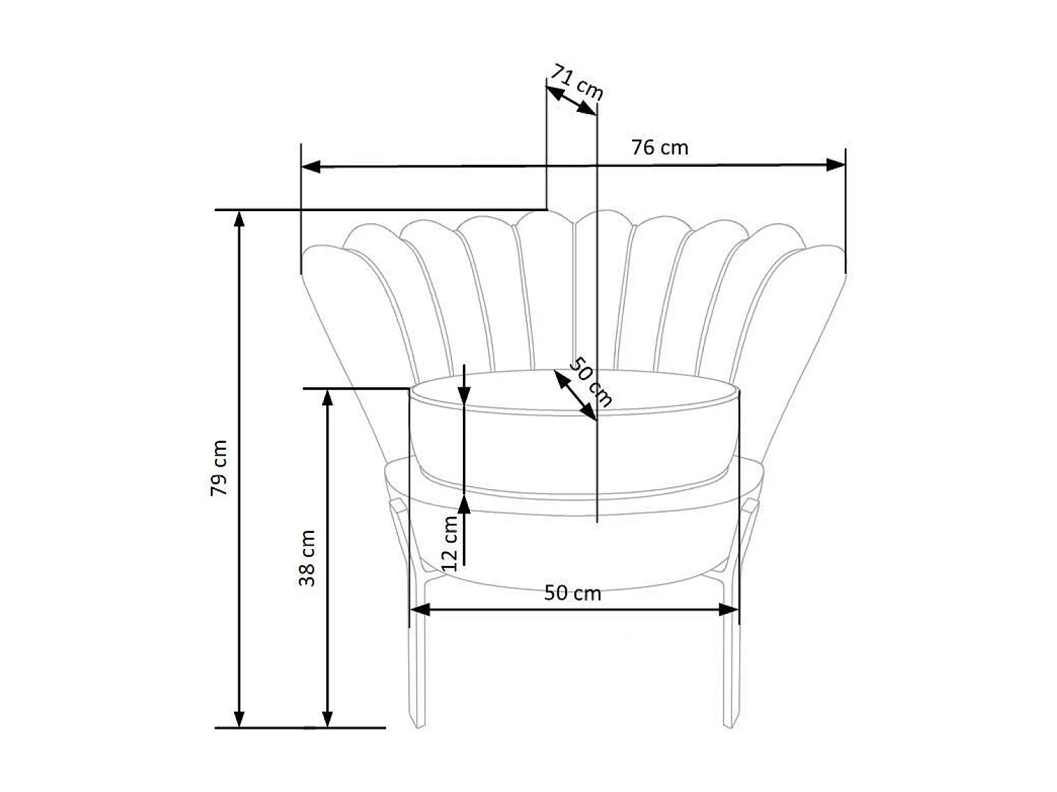 Relax Fauteuil Angelo/Tissu/rose